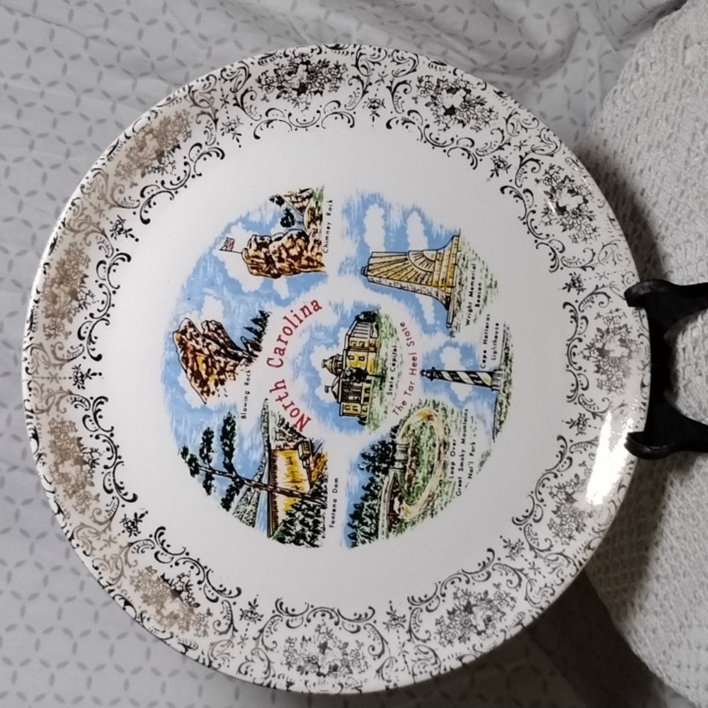 Vintage North Carolina State Souvenir Plate